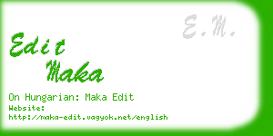 edit maka business card